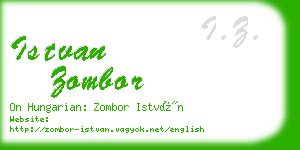 istvan zombor business card